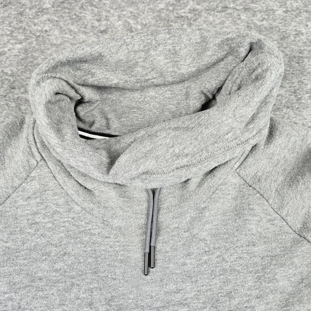 Nike Sportswear Spellout Womens Size XL Gray Funnel Neck Pullover Sweatshirt - Picture 10 of 11